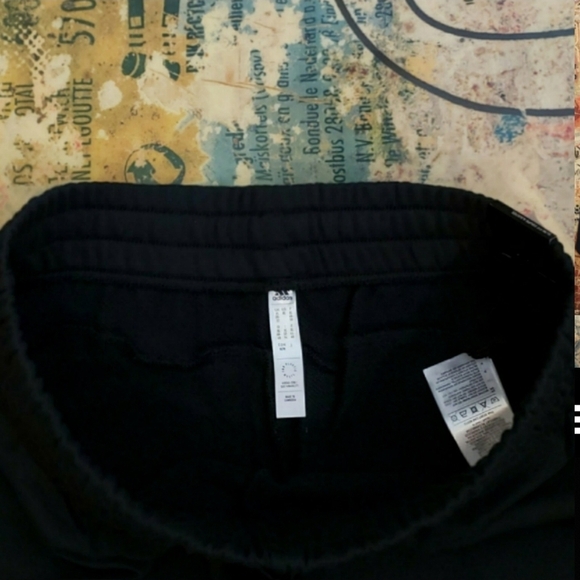 Adidas Kids Black Joggers with White Logo - Picture 12 of 12